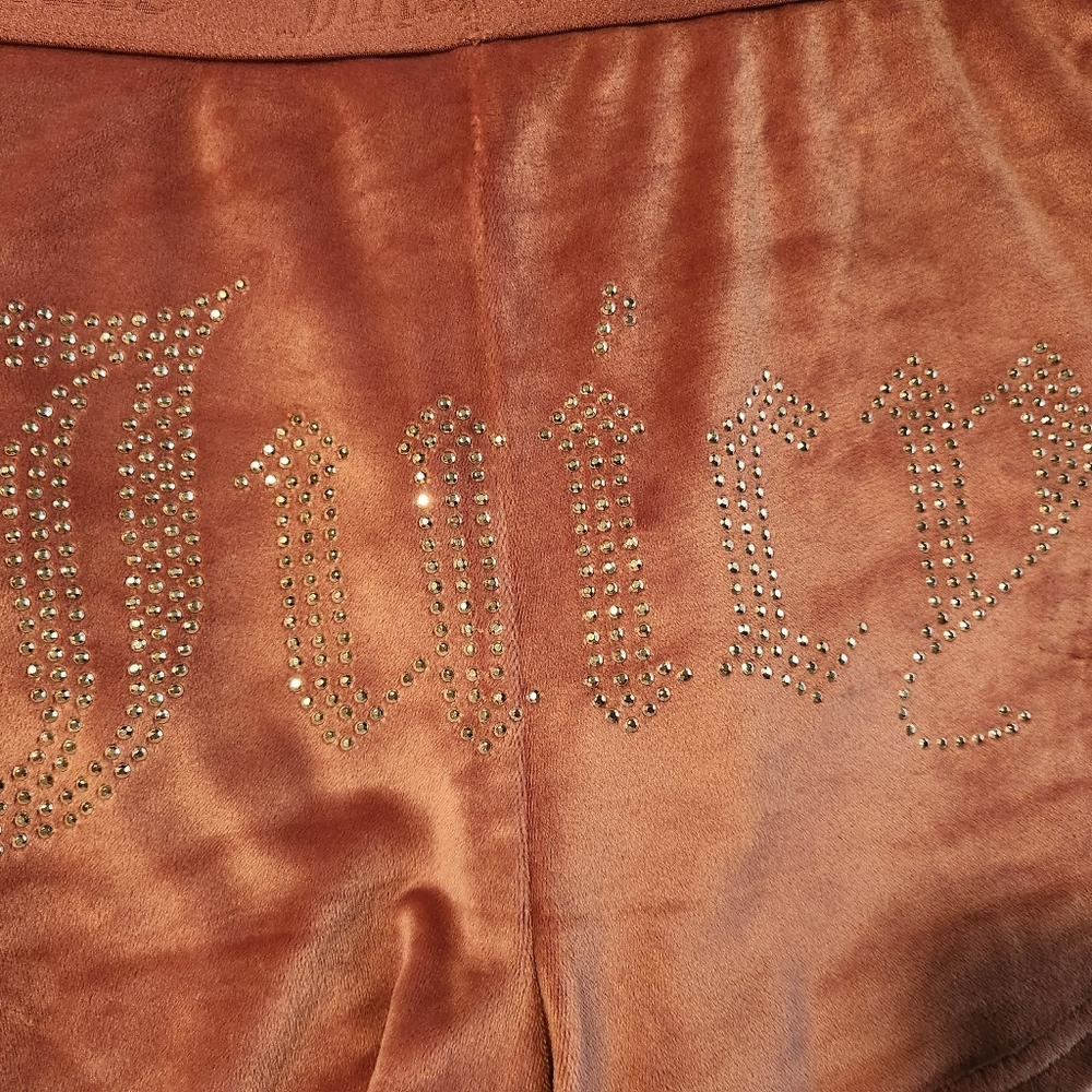 Juicy Couture Women's Velour Shorts - Pink, Black, and Peach - Picture 2 of 7